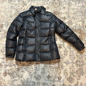 Brooks Brothers Black Puffer Down jacket men’s Size Medium excellent pre used